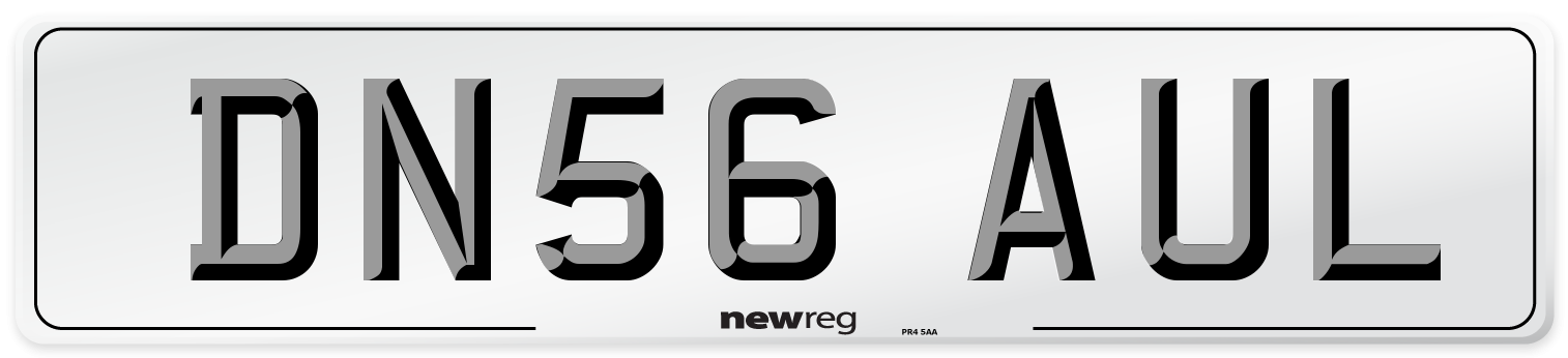 DN56 AUL Number Plate from New Reg